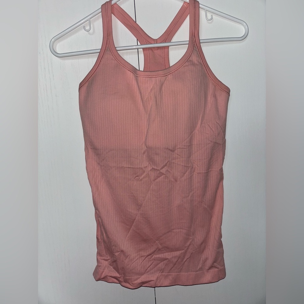 Lululemon ebb to street tank light pink